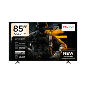 TCL 85 Inch Smart TV 4K QLED Colorful Quantum Crystal HDR 10+ Gaming Google TV, 144Hz Native Refresh Rate, ONKYO 2.1 Hi-Fi, Dolby Atmos, DTS Virtual X, MEMC, Game Master 85P8K (2025 Model)