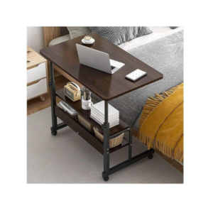 Adjustable Overbed Corner Mobile Computer Work Sit-Stand Desk Rolling Laptop Table