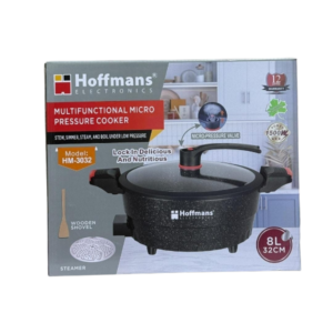 Hoffmans 8L Electric Multi Functional Micro Pressure Cooker instant Heating Non Stick Maifan Stone Pot Hotpot and Steamer for Home Cooking