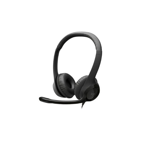Logitech H390 Wired Headset, Stereo Headphones with Noise Cancelling Microphone, USB, In Line Controls, PCMacLaptop