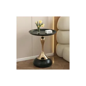 Metal Modern Side Round End Table for Small Spaces
