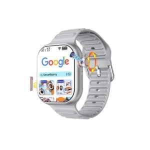 Smartbarry C95 Ultra Android Smartwatch with Sim and 6GB RAM 64GB ROM Rotating Camera 2 Set Strap Silver