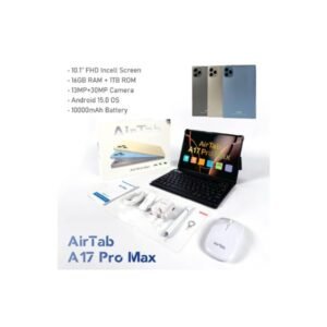 Airtab A17 Pro Max 10 Display Screen PC Android Tablet 16GB RAM 1TB ROM 10000 mAh Battery Android 15.0 OS