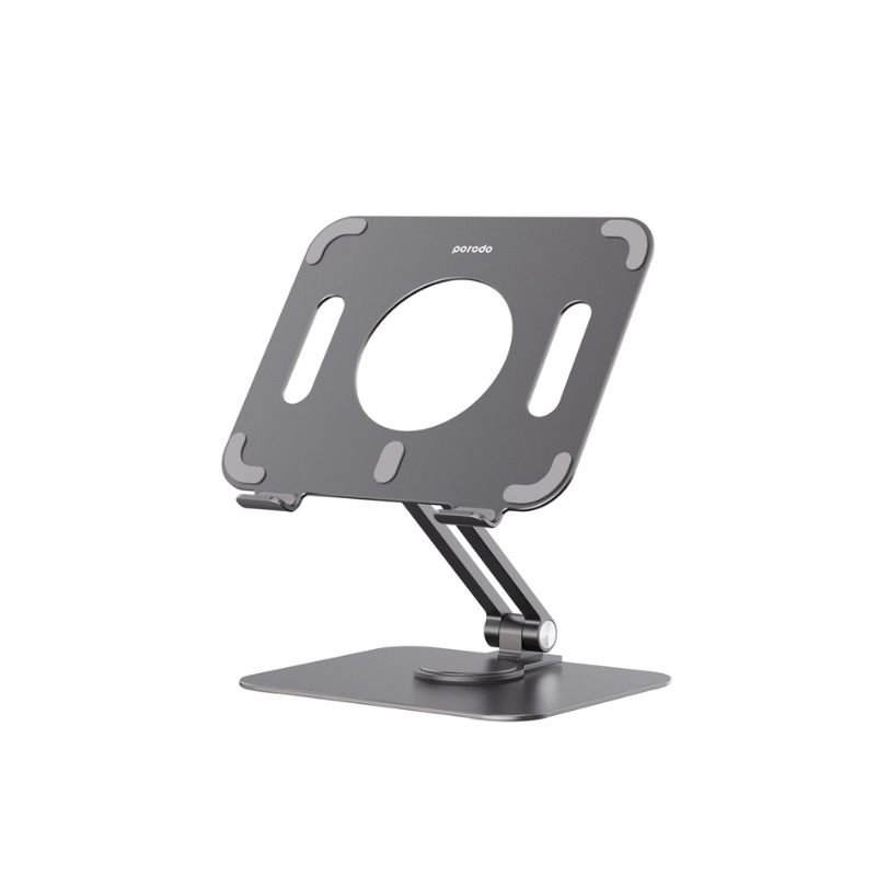 porodo 360 rotation laptop and tablet stand aluminum alloy